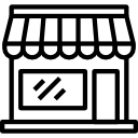 004-store black and white icon of small business storefront